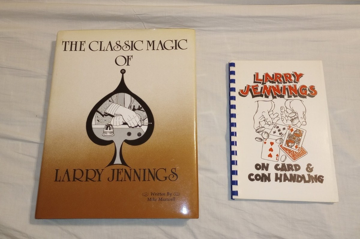 LARRY JENNINGS lot Classic Magic + Busby Card & Coin Handling Dai