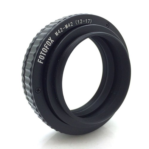 Brass M42 to M42 12-17mm Adjustable Focusing Helicoid Adapter Macro Tube M42-M42 - Picture 5 of 12