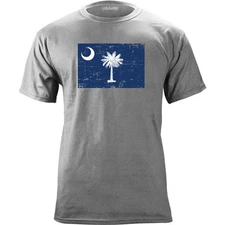 South Carolina State Flag Distressed T-Shirt