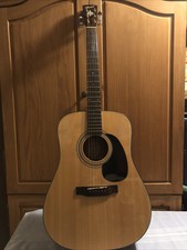 Bristol Bd-16 Dreadnaught Acoustic Guitar Natural W/ Hard Case