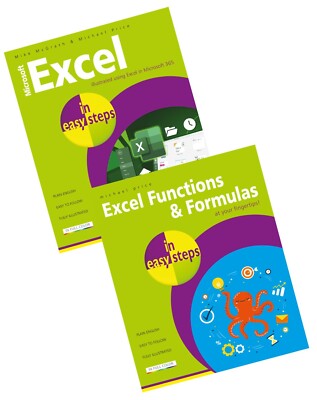 Microsoft Excel in easy steps + Excel Functions & Formulas in easy steps - set