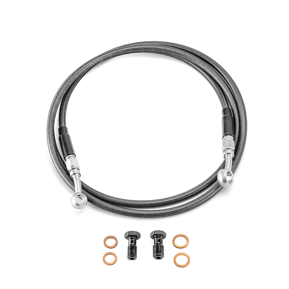 Kit de línea de freno trenzada superior delantera ABS de 68" 70" para Harley Street Glide 2014-2024 Foto 4 de 4