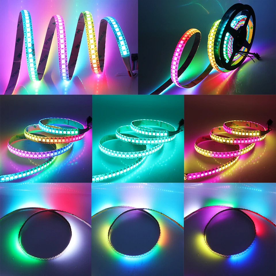 5V WS2812B 5050 LED Streifen Strip RGB Lichtleiste Individuell Adressierbar 1-5m - Bild 2 von 4