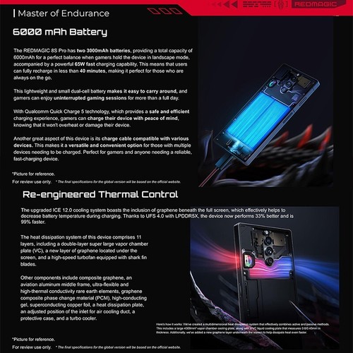 Global Version Nubia RedMagic 8s Pro 16/512GB 6.8'' 5G Snapdragon 8 Gen 2 Unlock - Afbeelding 8 van 11