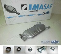 Imasaf Auspuff Mitteltopf + Anbauteile für BMW 5Er E34 525 I 24V + Ix 1991-1997