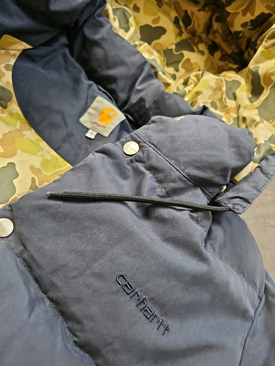 CARHARTT BROOM MEN S DOWN PUFFER CAMO LINED JACKET SZ S eBay