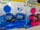 Adult  Swim Combo Set goggles Nose Clip Ear plugs Key Holder New