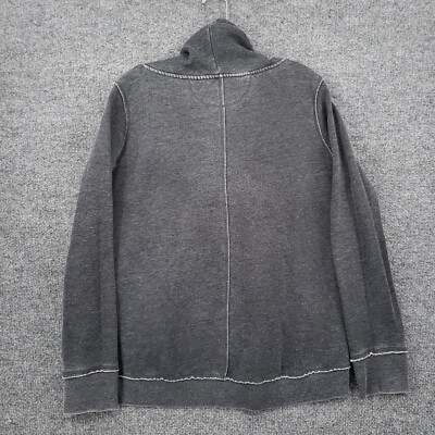 Calvin Klein Hoodie Women L Large Gray Performance Fleece Sweatshirt Waffle  Knit