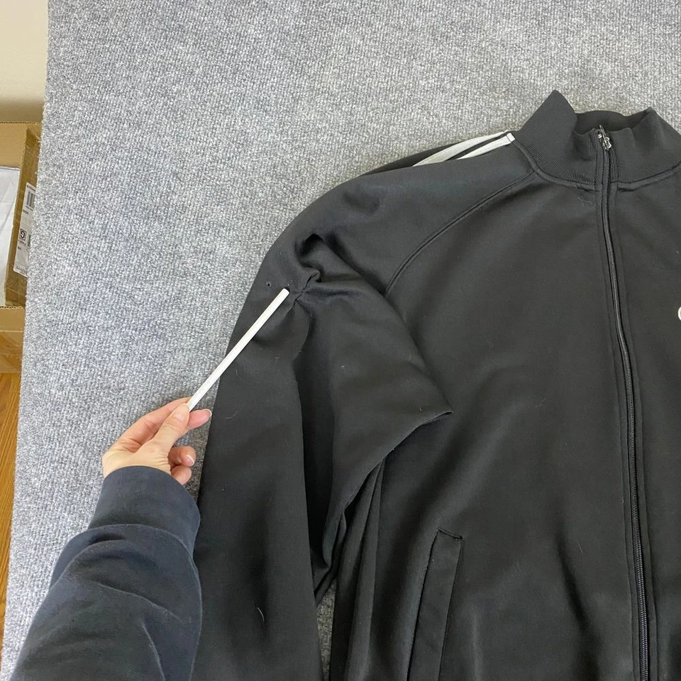 Chaqueta deportiva con cremallera completa con logotipo de Batman de DC Comics 2XL de superhéroe defectuosa* Foto 4 de 4