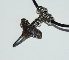 Sterling Silver Wire Wrapped Bull Lemon Shark Tooth Teeth Fossil Jewelry Pendant