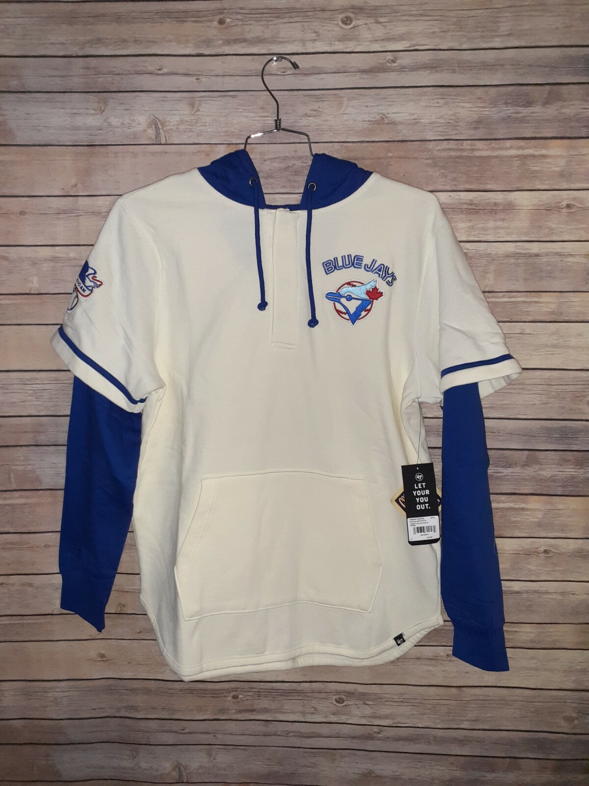 u0026#039;47 Brand MLB Toronto Blue Jays Jersey Sweatshirt Hoodie Cooperstown  Mens XL NEW | eBay