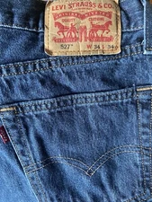 Two Pairs of LEVIS 527 4257 LOW BOOT CUT PREMIUM MENS OVERHAUL BLUE. 34x34