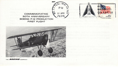 1979 50th Anniversary Boeing P-12 Production First Flight Seattle 11 April
