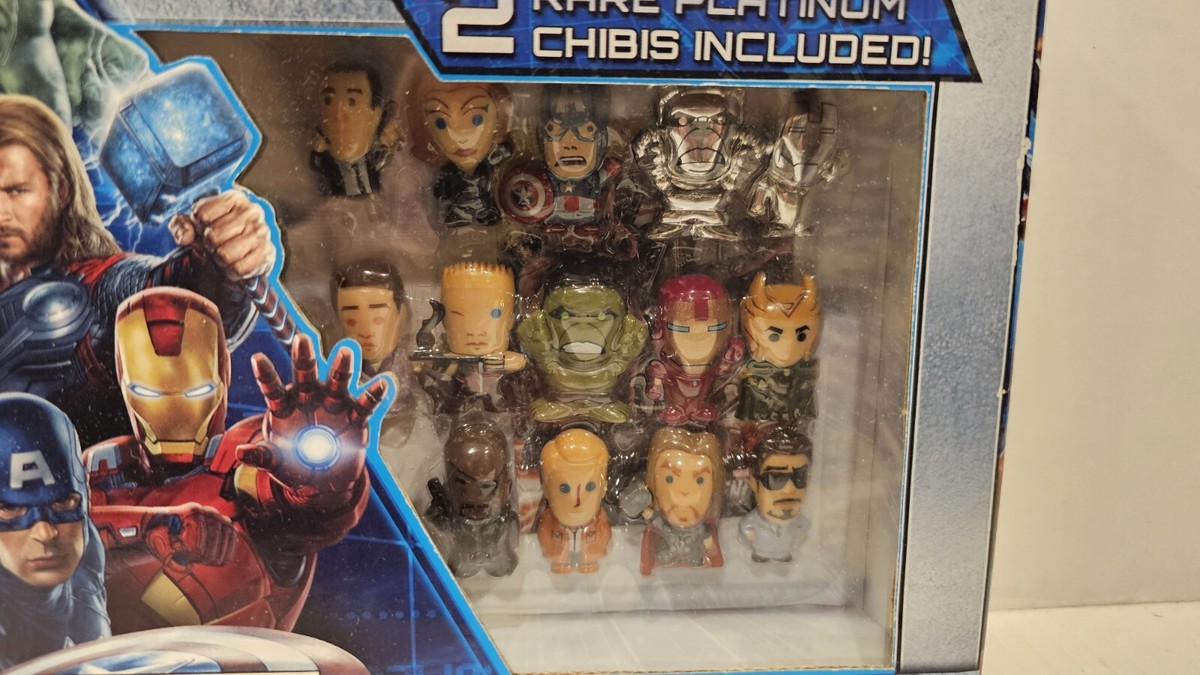 Marvel Avengers Chibis Complete set of 12 with 2 Rare Platinum New