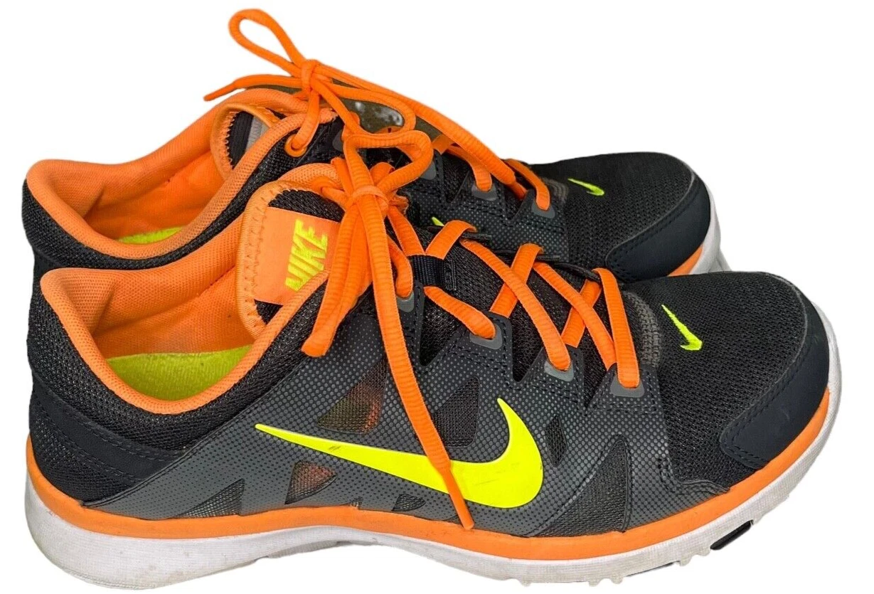 Chaussures femme Nike Flex Supreme taille 8 gris orange jaune 616694 005 athlétique