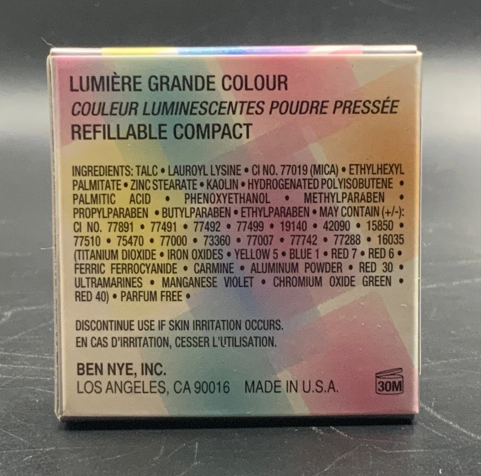 Ben Nye CHERRY RED Lumiere Grande Colour Refillable Compact Eye Shadow Shimmer - Image 3 of 4