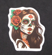 Sugar Skull Day Of The Dead Beauties Sticker 2.18" x 1.78" H 