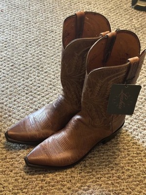 Lucchese Classics Men's Crayton-Tn Burn Md Goat Riding Boot size 13D