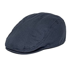 BOTVELA Men Cotton Twill Newsboy Flat Ivy Driving Hat Fitted Cap 7 3/8 Dark Gray