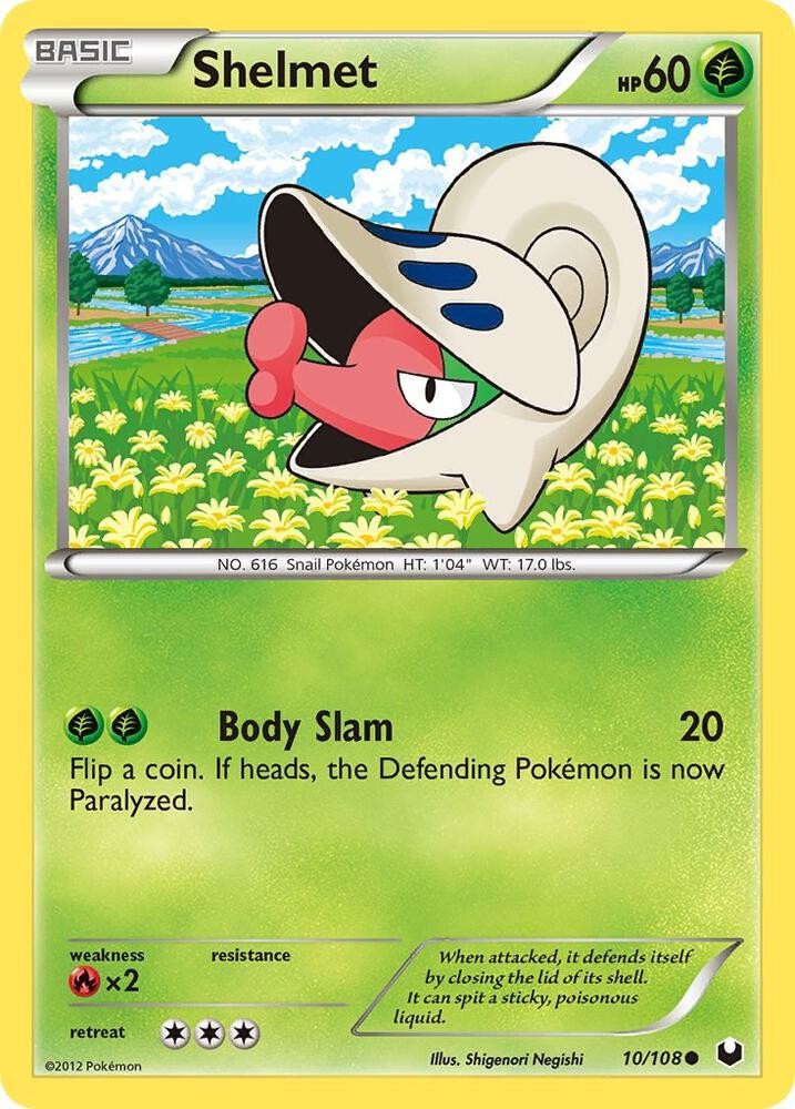 Pokémon TCG Shelmet Dark Explorers 10/108 Common NM/M Grass Snail