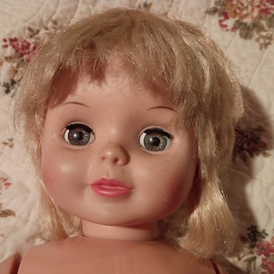 Vintage 1971 TOPPER 18'' Smarty Pants doll, nude, non-working needs TLC, POSTPAID