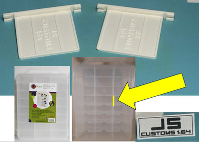 2 Divider Panels For Hot Wheels Jammer Storage Case - Divide Large compartment.