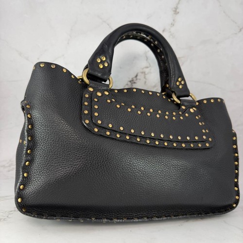 CELINE Buggy Bag Studded Leather Handbag Rare Used Authentic
