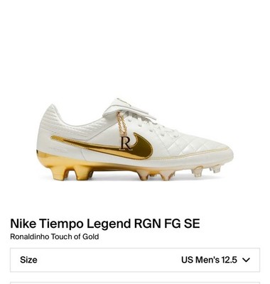 SIZE 12.5 Nike Tiempo Legend RGN FG SE Ronaldinho Touch Of Gold