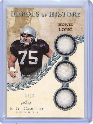eBay 1/1 GAME USED Howie Long 2025 Leaf ITG Patch Jersey Heroes of History Card
