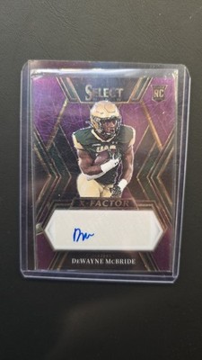 2023 Select Draft Picks DeWayne McBride #XS-DMC X-Factor Auto Purple Lazer /89