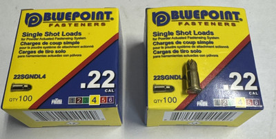 2 BOXES 22SGNDL4P 22CAL YELLOW LOAD STRIP 100CT BLUE POINT FASTENING 200 TOTAL