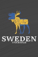 Wikstroem - Schweden Elch Flagge Ewiger Kalender 15.24 X 22.86