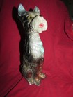 Antique CHALKWARE Scottie Dog Bank Scotty Figurine Statue Terrier 1940s, 11", GC — photo 1