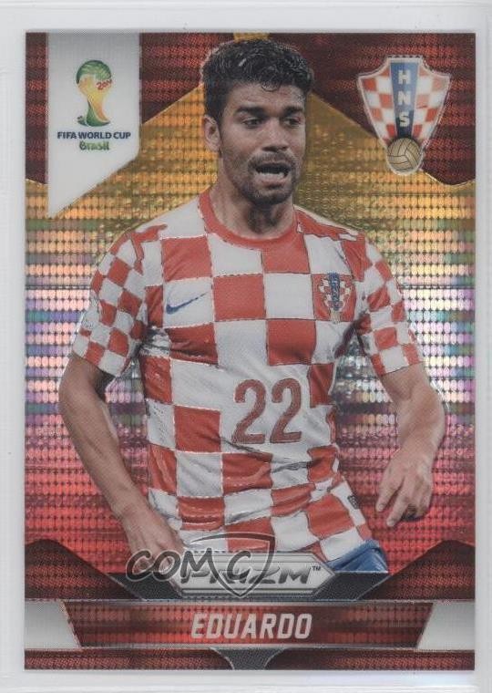 2014 Panini Prizm World Cup Yellow & Red Pulsar Prizm Eduardo #119 0f8