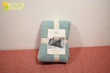 Threshold  Lofty Velvet Quilt Sham Light Teal Blue Standard*