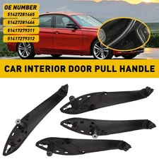 4x Black Inner Interior Door Pull Handle Cover Trim For 12-18 BMW 320 328 330 M3