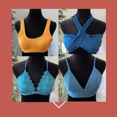 Lot of 4 CUPSHE Bikini Swim Tops Size Small NWT Womens Swimwear