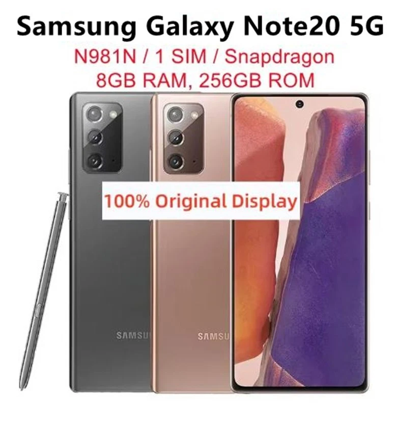 Samsung Galaxy Note20 5G N981N 256GB Original Unlocked Android Smartphone - Image 2 of 4