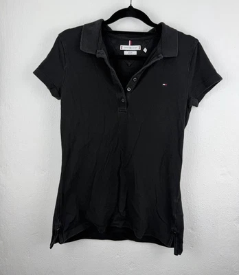 Tommy Hilfiger Herren Polo S schwarz Kurzarm Golf atmungsaktiv Piqué Slim - Bild 1 von 3