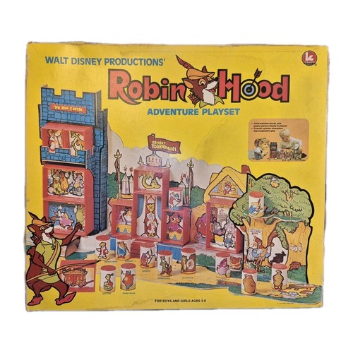 70s Kusan Toys Disney Robin Hood Adventure Playset Ages 3-8 99% Complete Rare