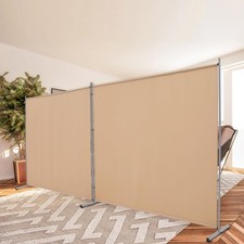 2 Large Panels Room Divider,Portable Office Divider,Convenient Movable,Foldin...