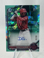 Denzer Guzman - 2022 Bowman Chrome Aqua Sapphire Auto /99 1st Bowman