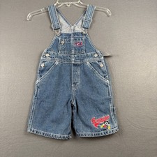 Genuine Mickey Mouse Jeans Denim Overalls Embroidered Size 4T