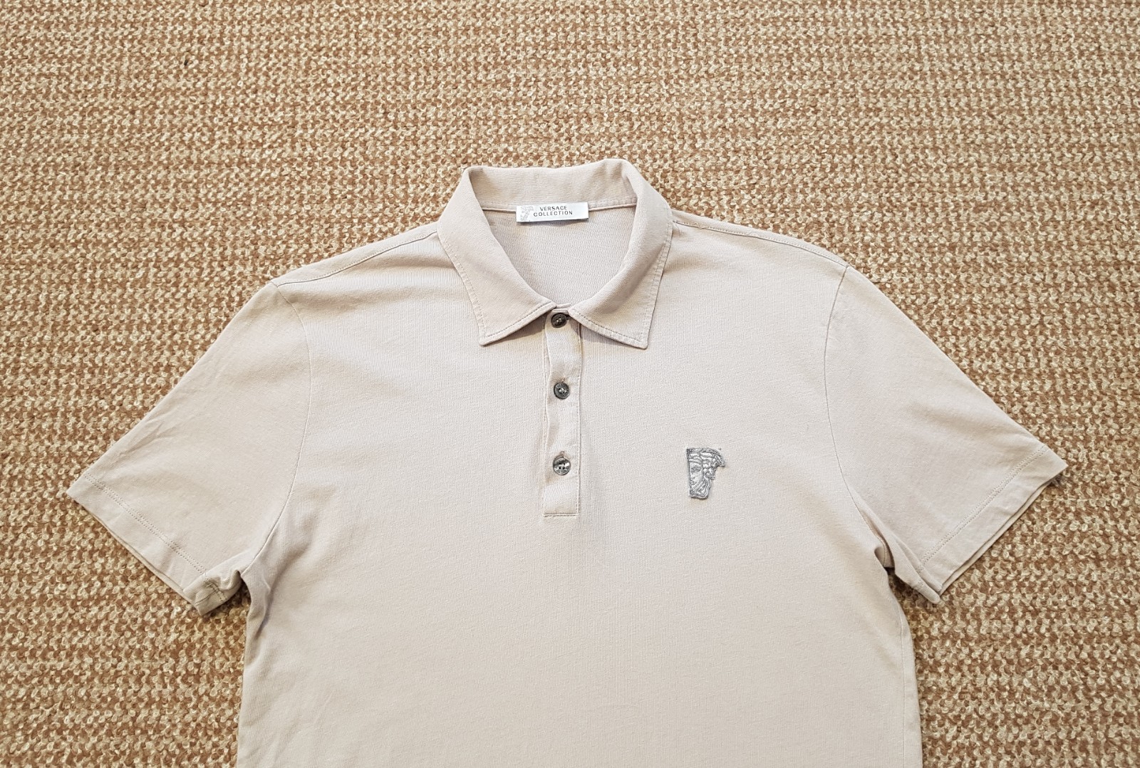 Versace Collection Iconic Half Medusa Polo Shirt sz S thumbnail 2