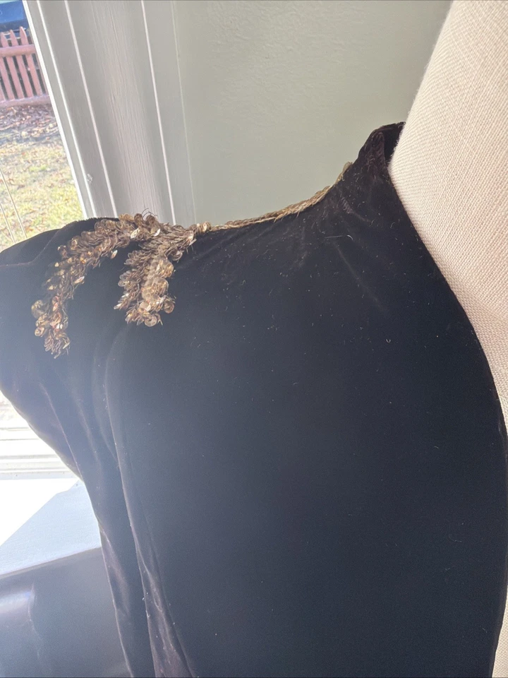 Marsha оригинальный винтажный оригинальный бархатный обеденный/оперный плащ с блестками с подкладкой Shoul - Изображение 3 из 4