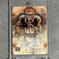 2014 Topps Inception Rookie Auto Jeremy Hill #27 Auto On Card Bengals RC. rookie card picture