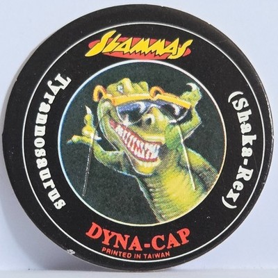 Vintage Pog * Slammas DYNA-CAP * Tyrannosaurus * Bin5