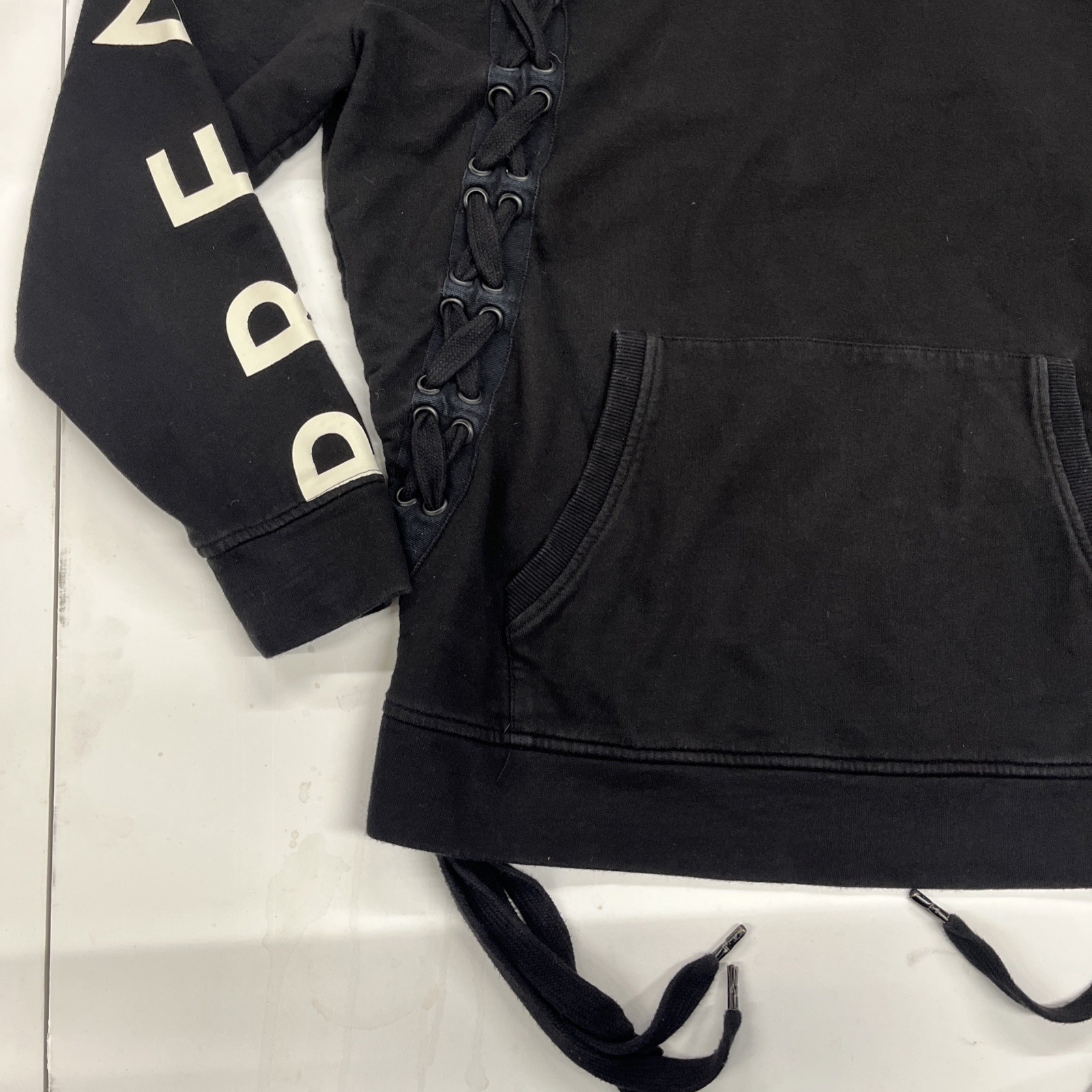 Preach Black Small Oversized Drawstring Hoodie - image 6