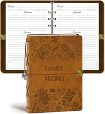 Personalized Recipe Book Binder - Blank Cookbook for Family Recipes Notes