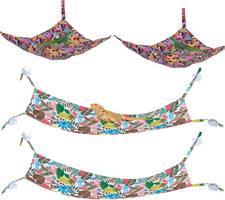 4 Pack Bearded Dragon Hammock with Suction Cup, Reptile Hammocks Lounger Suitabl